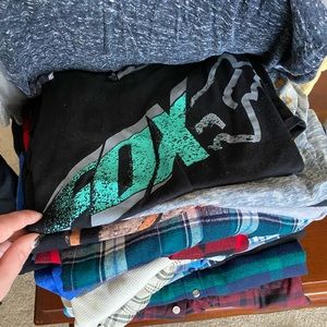 Buckle shirts, size medium and small